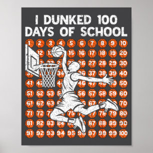 Poster Escola de Basquete Épico I 100 Dias 100º Enterrada