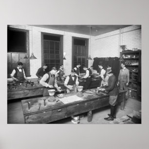 Poster Escola de Canalização, início dos anos 1900