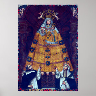 Poster Escola de Cusco nossa senhora do rosário com sant