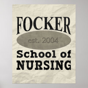 Pôster Escola de enfermagem de Focker engraçada
