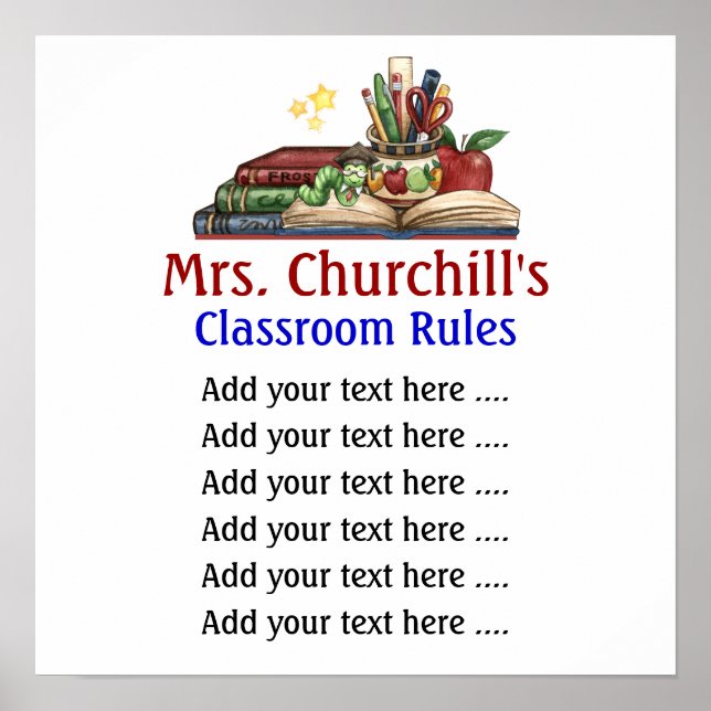 Poster Escola de Sala de Aulas do Professor Lg. por SRF (Frente)