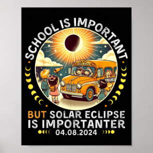 Poster Escola Divertida Eclipse Solar Importante Importan
