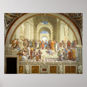 Pôster Escola do Fresco de Atenas por Raffaello Sanzio