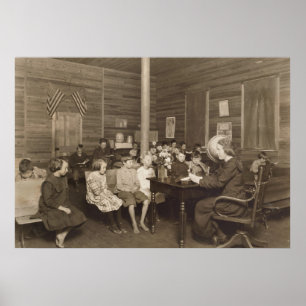 Pôster Escola por Lewis Hine, 1921