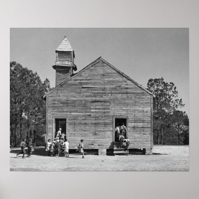 Pôster Escola Rural, 1937. Foto Antiga (Frente)