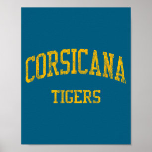 Poster Escola Secundária Corsicana Hs Corsicana Tx Vintag