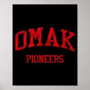 Poster Escola Secundária Omak Hs Omak Wa Antigo Srts