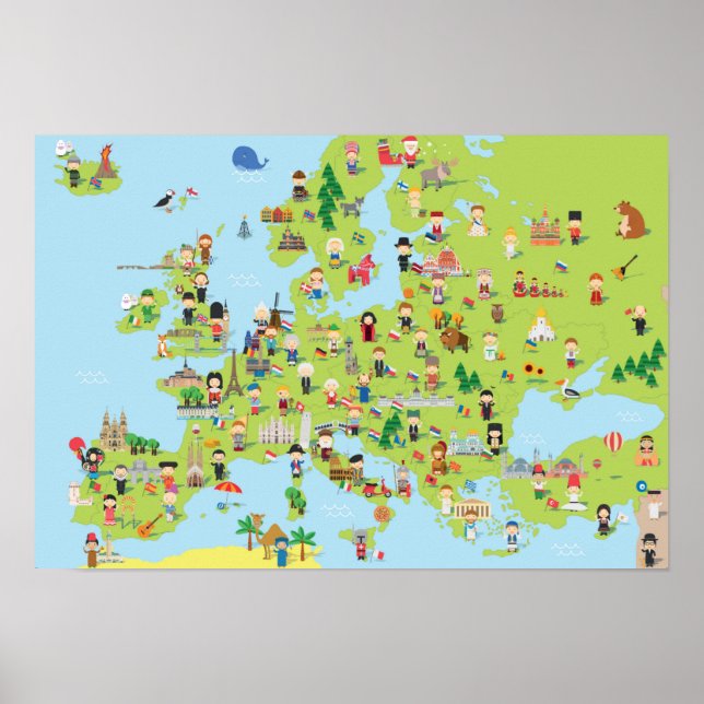 Poster - Escolas de História Geográfica da Europa (Frente)