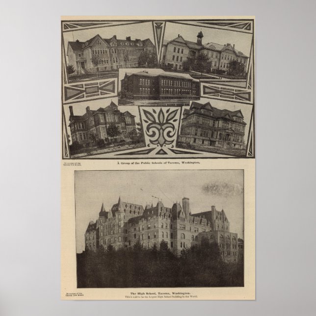 Pôster Escolas, Tacoma, Lava (Frente)