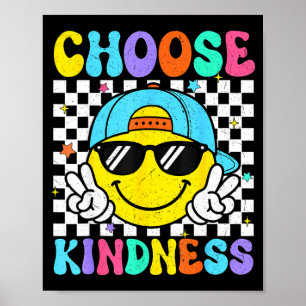 Poster Escolha a gentileza groovy seja gentil unidade ins