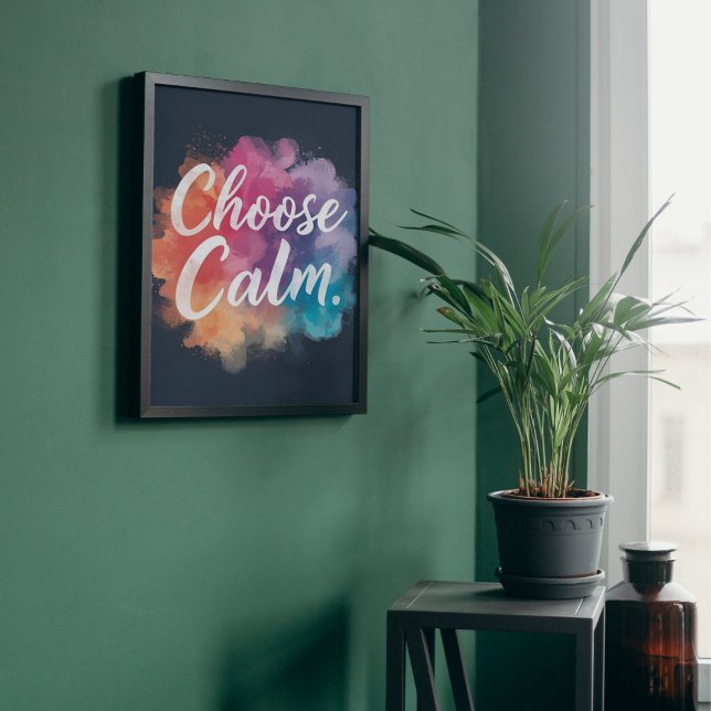 Poster Escolha Cores Vibrantes Mindfulness Calmo (Criador carregado)