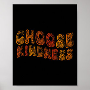 Poster Escolha gentileza Anti-bullying Parar Bullying Mot