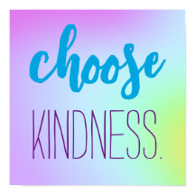 "Escolha gentileza." Gradiente Bonito e Suave