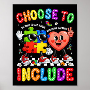 Poster Escolha Incluir Problemas de Inclusão Consciência 