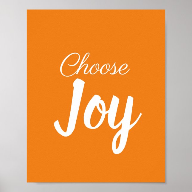 Poster Escolha Joy Girly Pastel Orange e White Modern (Frente)