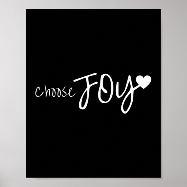 Poster Escolha Joy Heart Inspirational Motivational (Frente)