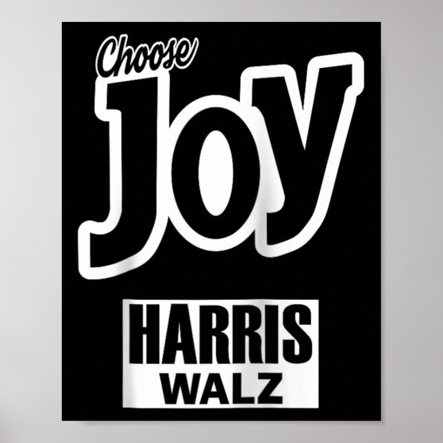 Poster Escolha Joy Kamala Harris Tim Walz Slogan 2024 Gal (Frente)