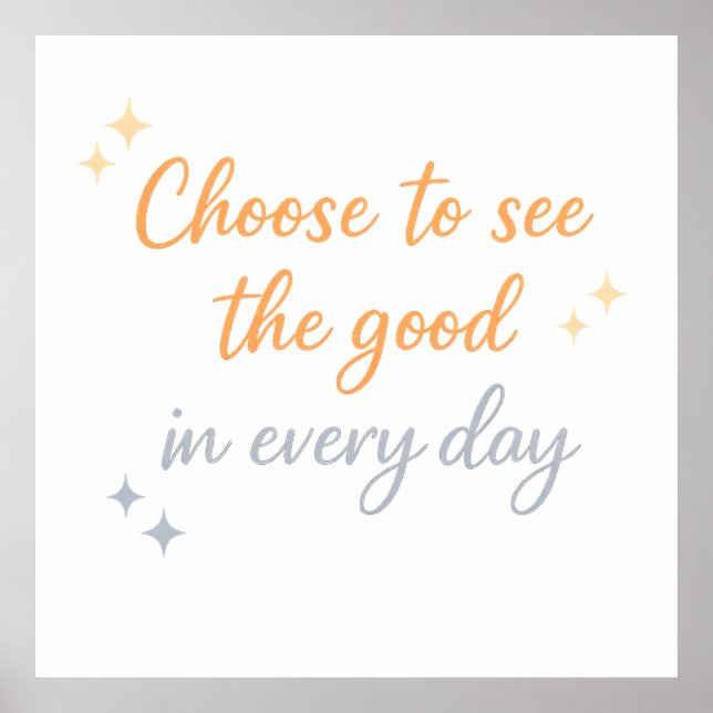 Poster Escolha o Bem – Design de Citação Positiva (Frente)