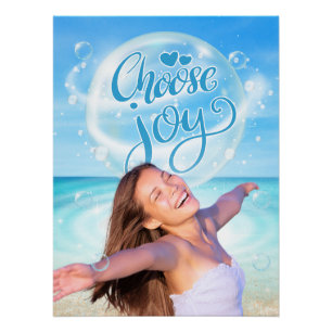 Pôster Escolha o Cartaz de Praia Inspirador da Alegria