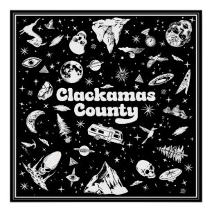 Pôster Escolha o Condado de Clackamas de Fundo