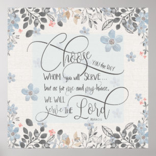 Poster Escolha quem você servirá - Joshua 24:15