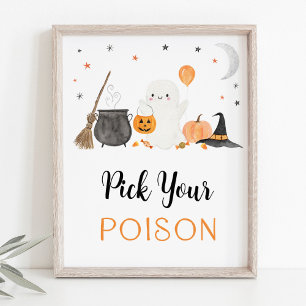 Poster Escolha Seu Sinal De Ensino Do Fantasma De Hallowe