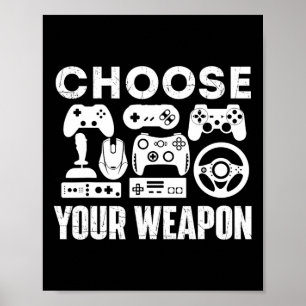 Poster Escolha sua arma - Jogos de vídeo para jogadores