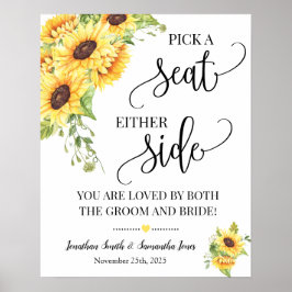 Poster Escolha um assento de ambos os lados da cerimônia