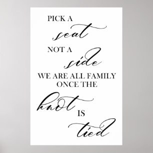 Poster escolha um assento e não um sinal de casamento lat