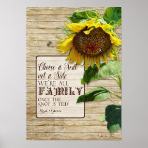 Poster Escolha um assento não um sinal de casamento de fa