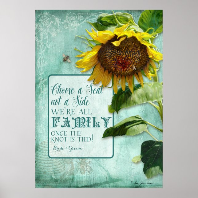 Poster Escolha um assento não um sinal de casamento de fa (Frente)