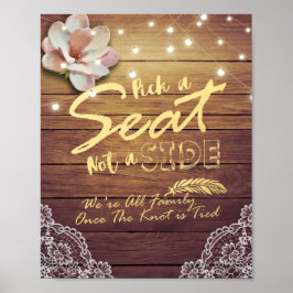 Poster Escolha Um Assento Não Um Sinal De Casamento Later