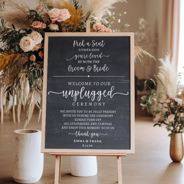 Poster Escolha um assento sem sinal de cerimônia desconec (Criador carregado)