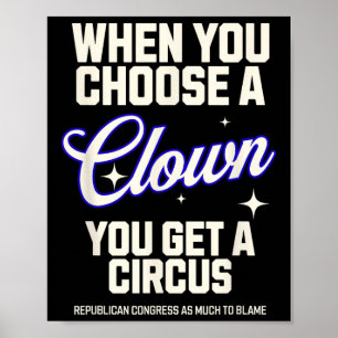 Poster Escolha Um Palhaço Ganhe Um Gabinete Trump de Circ
