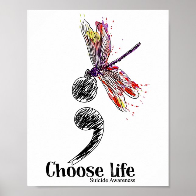 Poster Escolher a consciência do suicídio da vida Dragonf (Frente)