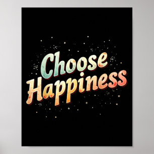 Poster Escolher Camisas Felizes Vintage Inspi Motivaciona