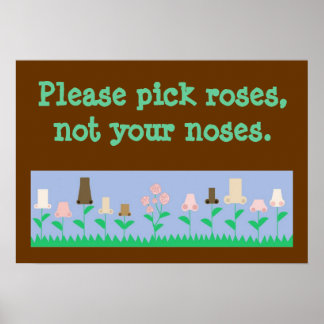 Pôster Escolher Rosas não Noses
