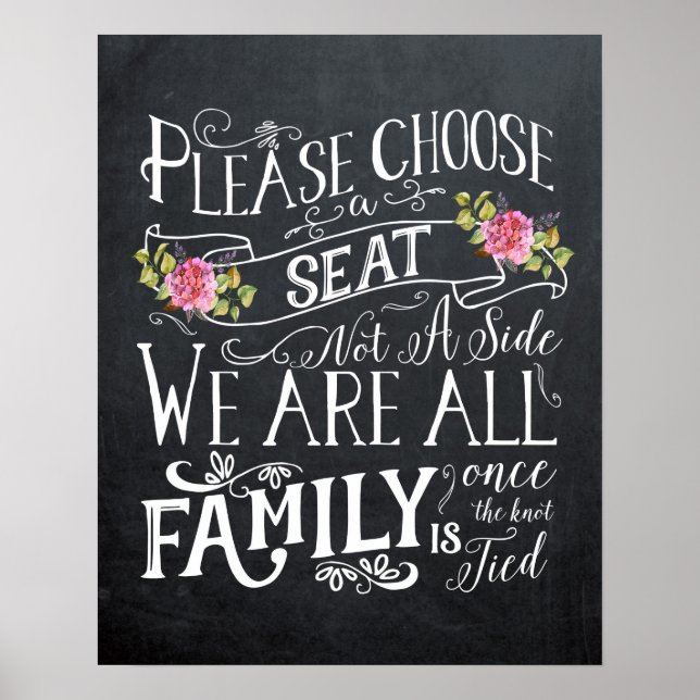 Pôster Escolher um assento, não um sinal lateral para a c (Frente)