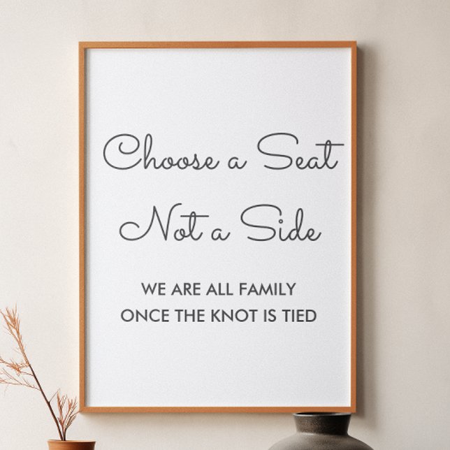 Poster Escolher um Casamento Branco Preto (Criador carregado)