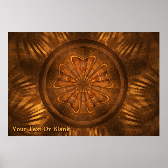 Poster Escória De Madeira Fractal (Frente)