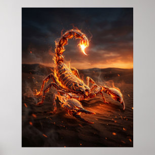 Poster Escorpião de Fogo Areias Ardentes