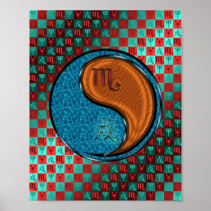 Poster Escorpião e Cão de Madeira