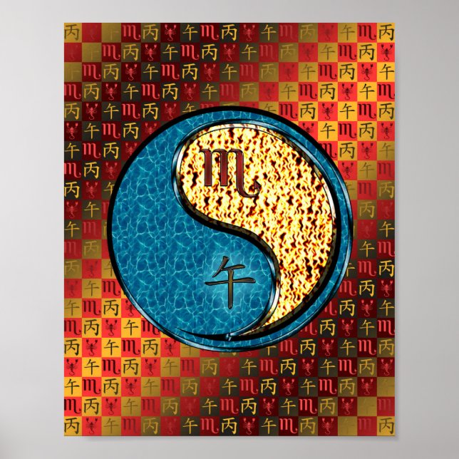 Poster Escorpião e Cavalo de Fogo (Frente)