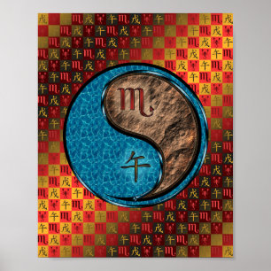 Poster Escorpião e cavalo terrestre