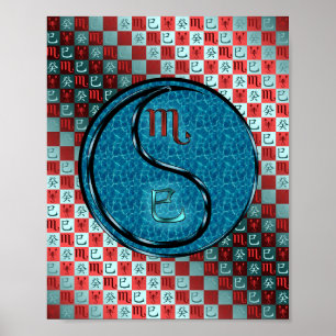 Poster Escorpião e Cobra de água