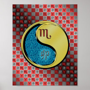 Poster Escorpião e Coelho Metálico