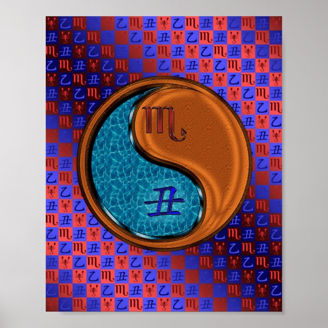 Poster Escorpião e Ox de Madeira (Frente)