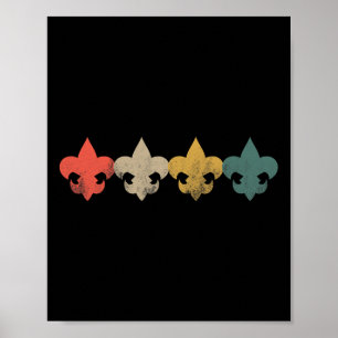 Poster Escoteiros Escoteiras Retro Vintage Homens Mulhere