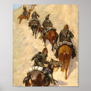 Poster Escoteiros Subindo Uma Montanha Frederic Remington