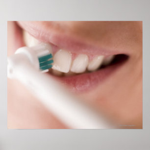 Poster Escova de dentes elétrica. Estes dispositivos tê